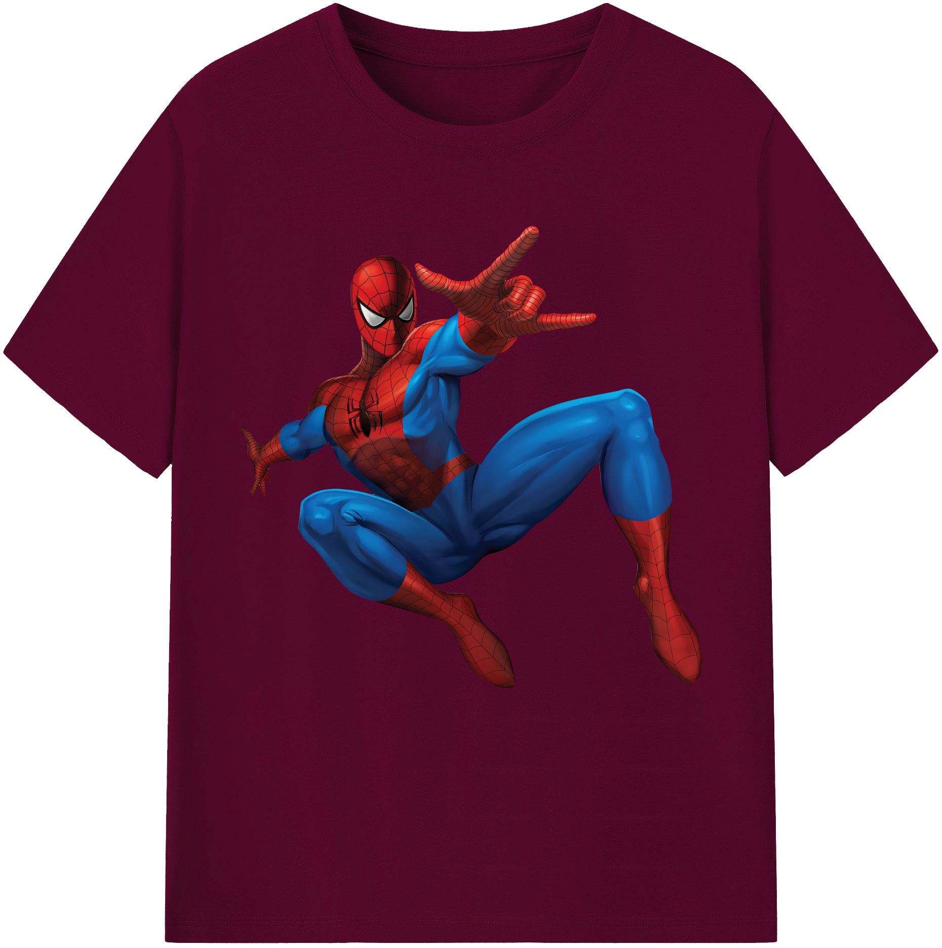 （画像用） Spider Man スパイダーマン レディースカジュアルプリントTシャツ（綿100％）